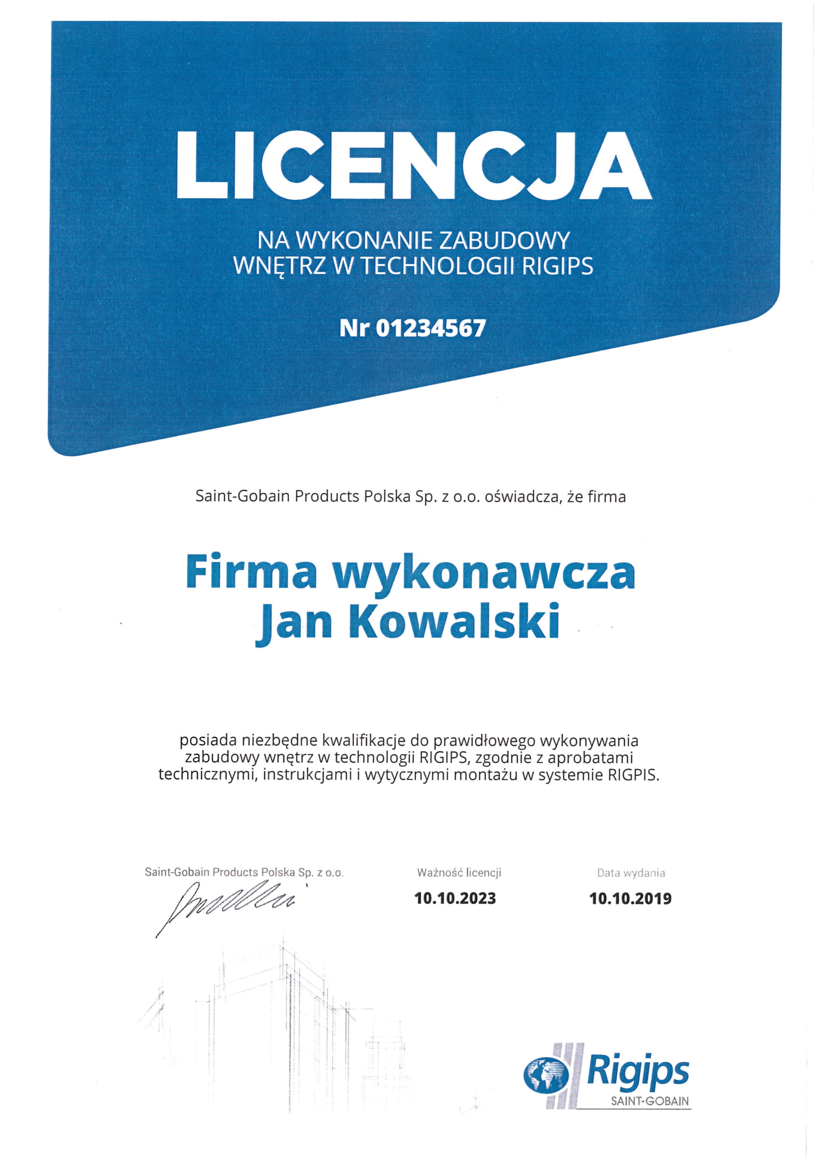 Licencja standardowa