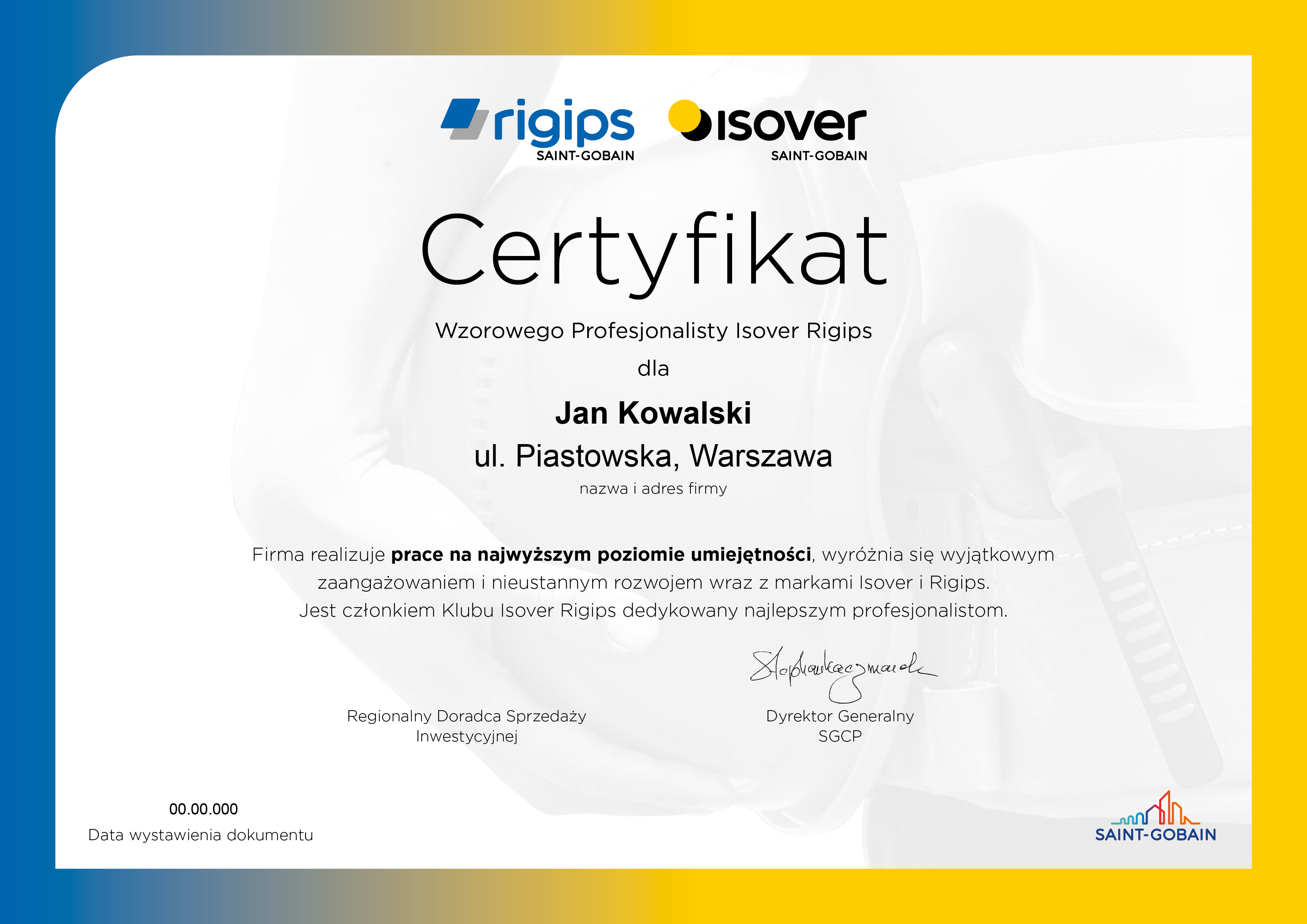 licencja isover rigips