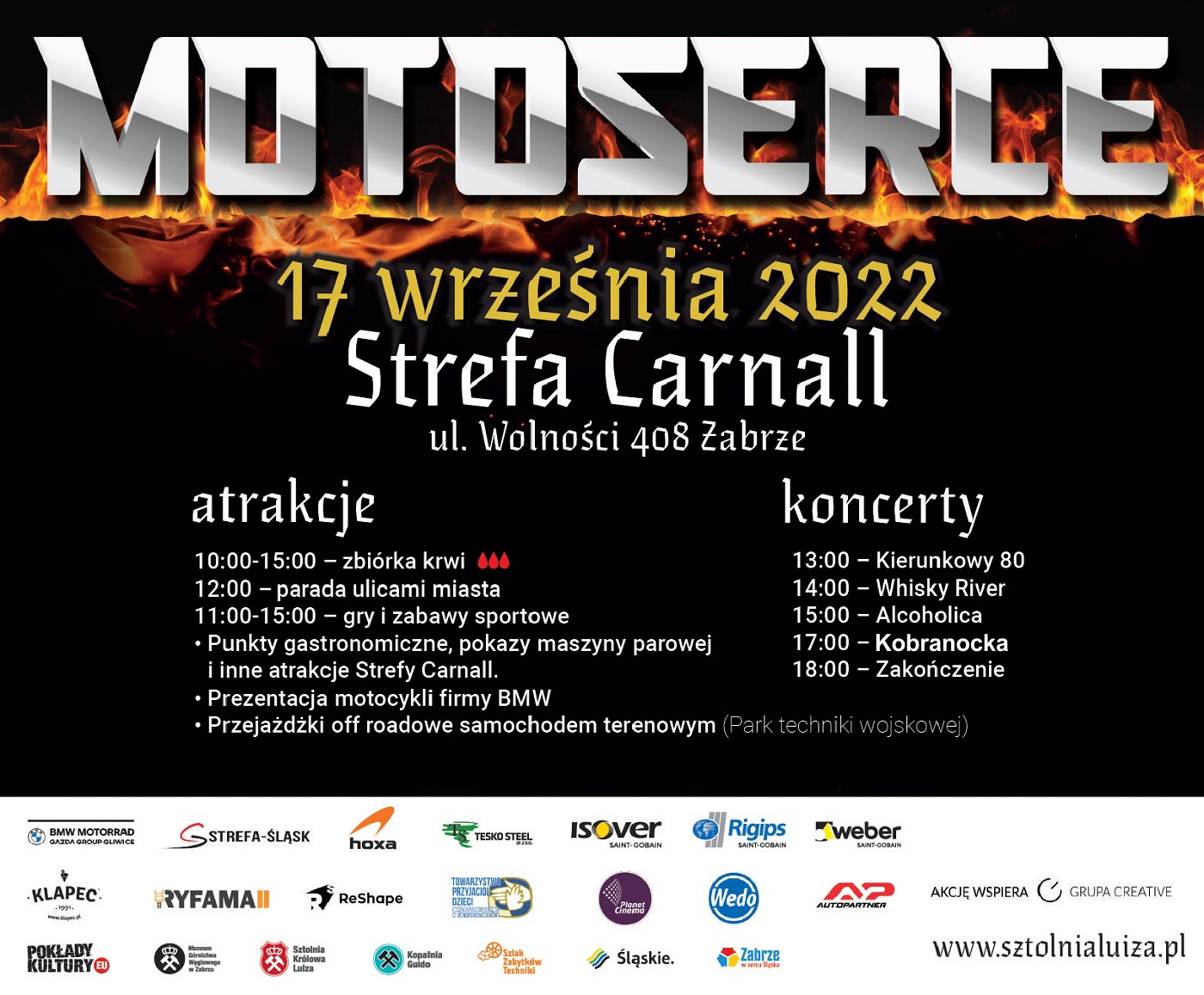 Motoserce 2022 - program i sponsorzy - ISOVER RIGIPS WEBER