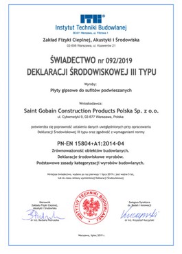 Swiadectwo_Deklaracji_Srodowiskowej_92_2019_Saint_Gobain_krzywe.pdf_1.jpg