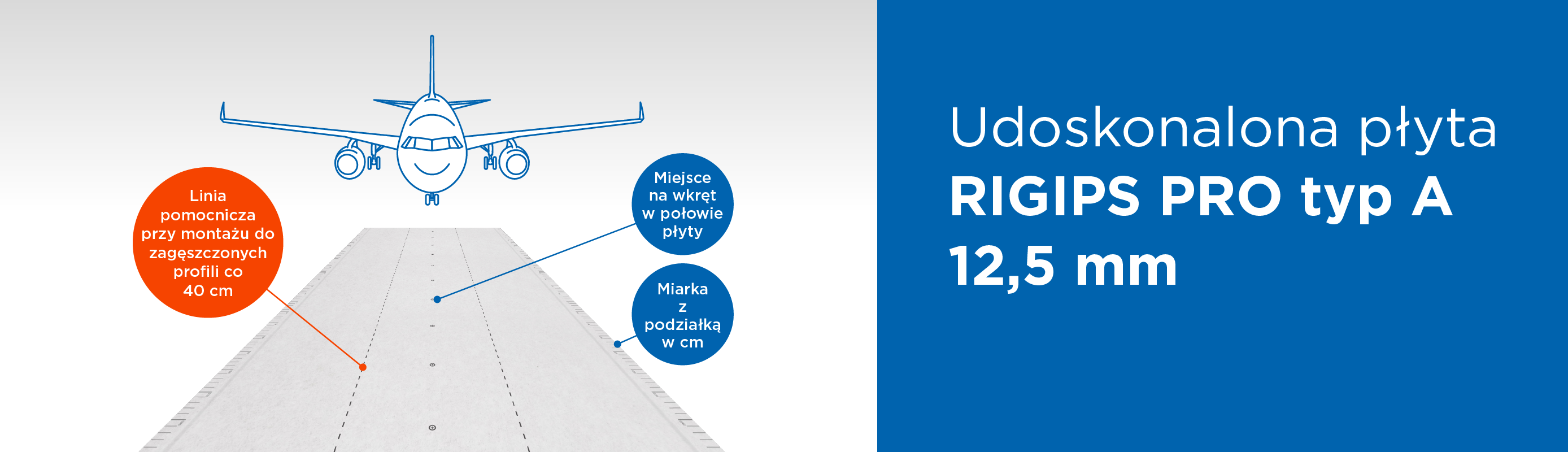 Plyta gk Rigips typ A z nadrukiem - linie zmieniają wszystko