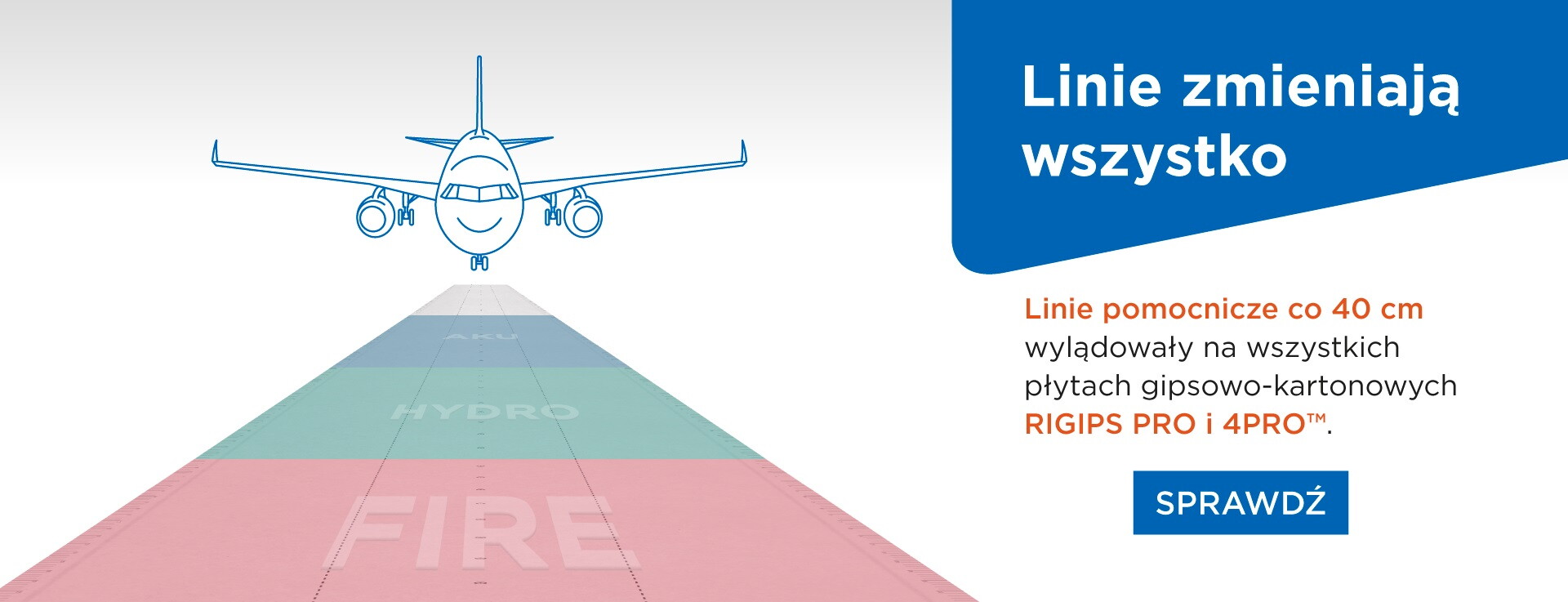 Płyty Rigips PRO z nadrukiem - linie zmieniają wszystko