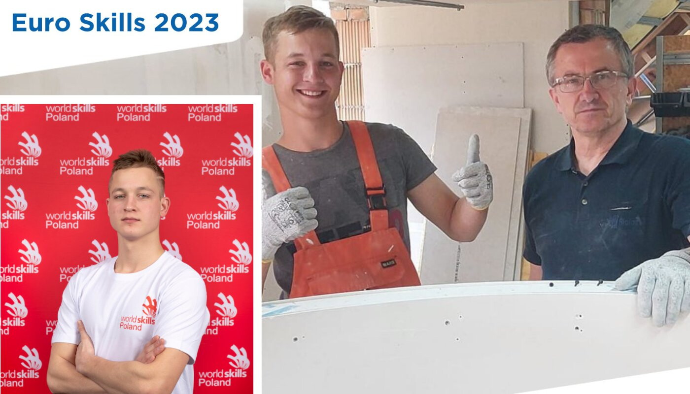 Rigips na WorldSkills 2023 - Łukasz Mazurek i Stanisław Sobczyk