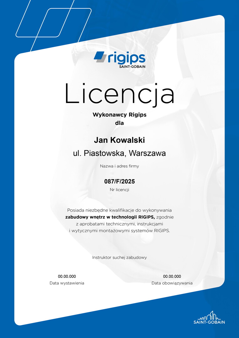 licencja rigips