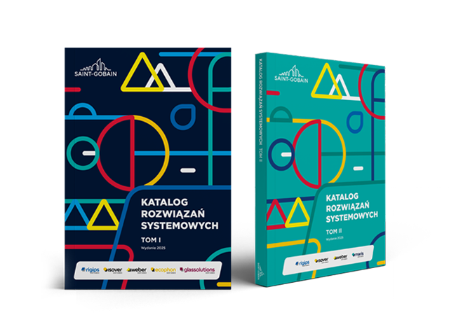 2 tomy katalogów rozwiązań systemowych Rigips