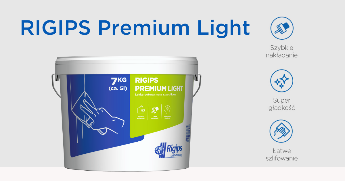 Gotowa masa szpachlowa RIGIPS Premium Light - Mistrz uniwersalności ...